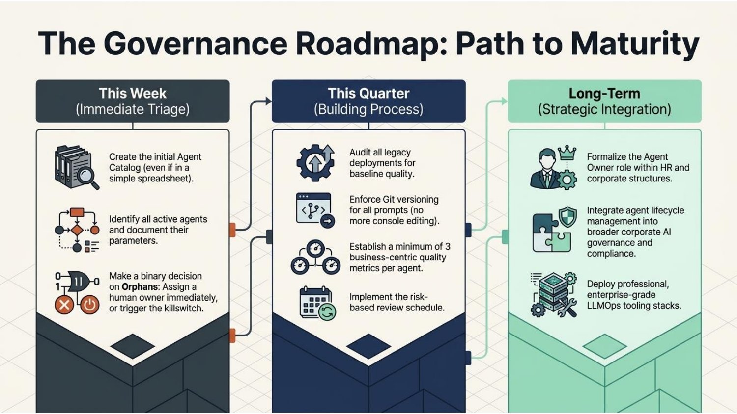 The governance roadmap: the path to maturity, from this week to long-term integration