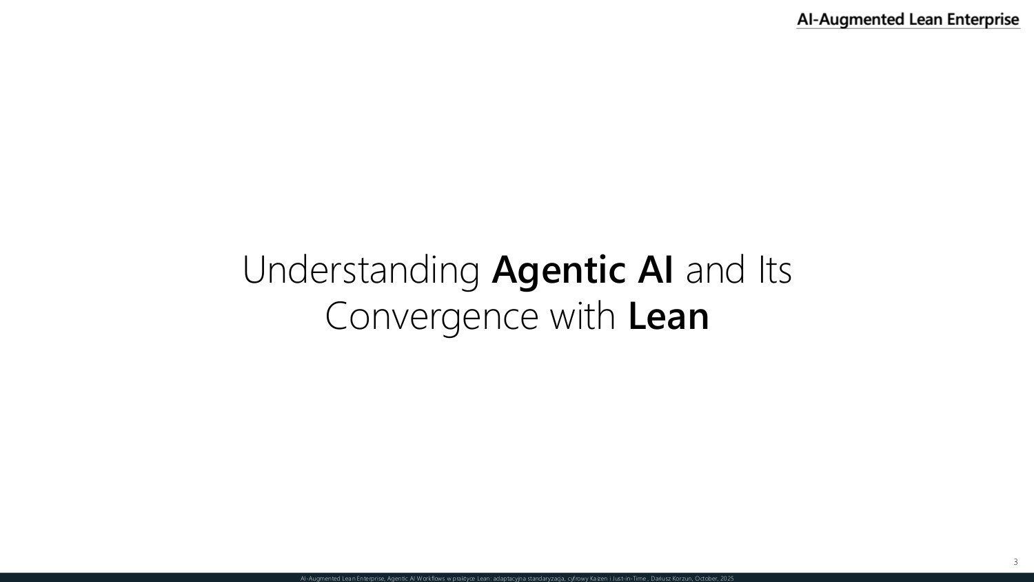 Section divider — understanding agentic AI and its convergence with Lean